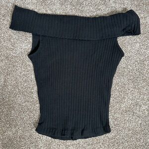 Heart Hips Charcoal Ribbed Top